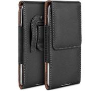 moex Plug Case for Samsung Galaxy A37 5G Case with Belt Clip, Mobile Phone Belt Bag, PU Leather, Mobile Phone Case for Inserting, Leather Case Belt Protective Cover, Slip Case, Black