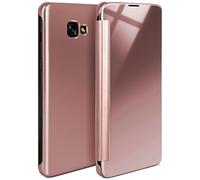moex Samsung Galaxy A3 (2017) | Premium Transparent Mirror Case 360° Full Protection Case Flip Cover - Rose-Gold