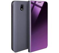 moex Samsung Galaxy J5 (2017) | Premium Transparent Mirror Case 360° Full Protection Case Flip Cover - Blue