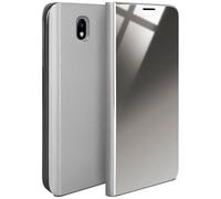 moex Samsung Galaxy J5 (2017) | Premium Transparent Mirror Case 360° Full Protection Case Flip Cover - Silver