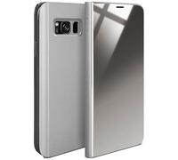 moex Samsung Galaxy S8 | Premium Transparent Mirror Case 360° Full Protection Case Flip Cover - Silver