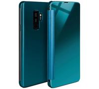 moex Samsung Galaxy S9 Plus | Premium Transparent Mirror Case 360° Full Protection Case Flip Cover - Turquoise