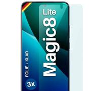 moex Screen Protector for Honor Magic8 Lite Ultra Clear HD 0.2 mm Compatible with Any Case, Bubble-Free Attachment, Mobile Phone Film, Extra Scratch-Resistant, FlexProtect Pack of 3