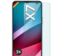 moex ShockProtect Tempered Glass Screen Protector for Honor X7, 9H Hardness, Tempered Glass Film, Scratch-Resistant and Shatterproof, HD Screen Protector, Ultra Clear, Protective Glass Film, Pack of 2
