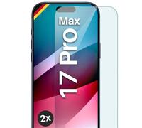 moex ShockProtect Tempered Glass Screen Protector for iPhone 17 Pro Max, 9H Hardness, Tempered Protective Glass, 9H Screen Protector Film, Ultra Clear, Compatible with Any Case, Pack of 2