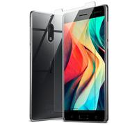 moex silicone cover compatible with Nokia 6 | + armoured glass set [360 degrees] glass protective film with back-cover compatible with Nokia 6 (2017) Case Slim protective cover