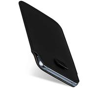 moex Slide Case for Alcatel OneTouch Idol 3 4.7 Ultra Thin Holster Mobile Phone Case Vegan Leather Premium Mobile Phone Case 360 Degree Full Protection with Pull-Out - Black