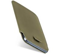 moex Slide Case for Fairphone 6 Mobile Phone Case for Insertion Ultra Thin Slip Case Holster Cover PU Leather Sleeve Case Mobile Phone Case with 360 Degree Full Protection Green