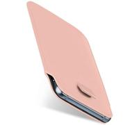moex Slide Case for Fairphone 6 Mobile Phone Case for Slip-in Ultra Thin Slip Case Holster Cover PU Leather Sleeve Case Mobile Phone Case with 360 Degree Full Protection Pink