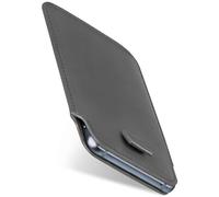 moex Slide Case for Google Pixel 10 Pro, Mobile Phone Case for Insertion, Ultra Thin, Holster Case, PU Leather, Sleeve Case Mobile Phone Case with 360 Degree Full Protection, Grey
