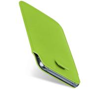 moex Slide Case for Google Pixel 10a, Mobile Phone Case for Insertion, Ultra Thin, Holster Case, PU Leather, Sleeve Case Mobile Phone Case with 360 Degree Full Protection, Green