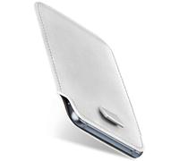 moex Slide Case for Samsung Galaxy S9 Plus Mobile Phone Case for Insertion Ultra Thin Slip Case Holster Cover PU Leather Sleeve Case Mobile Phone Case with 360 Degree Full Protection White