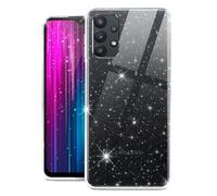 MoEx Sparky Case Compatible with Samsung Galaxy A32 5G, Transparent Silicone Mobile Phone Case, Slim Fit, Crystal Clear with Glitter Effect