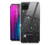 moex Sparky Case for Samsung Galaxy A12 Case with Glitter Effect Made of Silicone, Transparent Mobile Phone Case, Thin and Soft, Protective Case, Transparent Glitter Design Cover, Clear