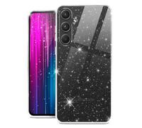 moex Sparky Case for Samsung Galaxy A55 5G Case with Glitter Effect Made of Silicone, Transparent Mobile Phone Case, Thin and Soft, Protective Case, Transparent Glitter Design Cover, Clear