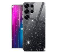 moex Sparky Case for Samsung Galaxy S25 Ultra Case with Glitter Effect Made of Silicone, Transparent Mobile Phone Case, Thin and Soft, Protective Case, Transparent Glitter Design Cover, Clear