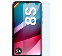 MoEx Tempered Glass, Compatible with Honor 8S, Protective Screen, Made of Glass, Shatterproof, Crystal Clear, Bulletproof, 2 Pieces