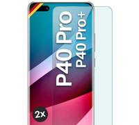 moex Tempered Glass, Compatible with Huawei P40 Pro / P40 Pro Plus, Protective Screen, Made of Glass, Shatterproof, Crystal Clear, Bulletproof, 2 Pieces