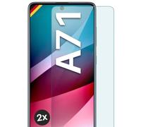 moex Tempered Glass, Compatible with Samsung Galaxy A71, Protective Screen, Made of Glass, Shatterproof, Crystal Clear, Bulletproof, 2 Pieces