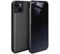 moex Thin 360° Mobile Phone Case Suitable for iPhone 14 | Transparent with Screen On - in High Gloss Piano Lacquer Look, Anthracite