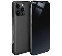 moex Thin 360° Mobile Phone Case Suitable for iPhone 16 Pro Max | Transparent with Screen On - in High Gloss Piano Lacquer Look, Anthracite