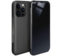 moex Thin 360° Mobile Phone Case Suitable for iPhone 16 Pro | Transparent with Screen On - in High Gloss Piano Lacquer Look, Anthracite