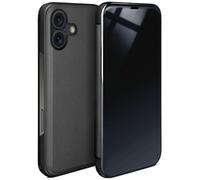 moex Thin 360° Mobile Phone Case Suitable for iPhone 16 | Transparent with Screen On - in High Gloss Piano Lacquer Look, Anthracite