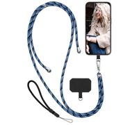 moex Unleash for Doro Aurora A10 Mobile Phone Strap for Hanging without Case, Universal Mobile Phone Chain with Carabiner, Removable Mobile Phone Strap, Chain with Pad for Mobile Phone Case, Navy