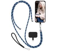 moex Unleash for Doro Aurora A30 Mobile Phone Strap for Hanging without Case, Universal Mobile Phone Chain with Carabiner, Removable Mobile Phone Strap, Chain with Pad for Mobile Phone Case, Navy