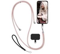 moex Unleash for Doro Aurora A30 Mobile Phone Strap for Hanging without Case, Universal Mobile Phone Chain with Carabiner, Removable Mobile Phone Strap, Chain with Pad for Mobile Phone Case, Pink