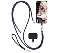 moex Unleash for Google Pixel 9a Mobile Phone Strap for Hanging Without Case, Mobile Phone Chain with Carabiner, Removable Mobile Phone Neck Strap, Strap Chain with Pad for Mobile Phone Case, Blue