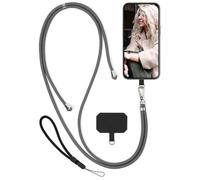 moex Unleash for Google Pixel 9a Mobile Phone Strap for Hanging Without Case, Mobile Phone Chain with Carabiner, Removable Mobile Phone Neck Strap, Strap Chain with Pad for Mobile Phone Case, Grey