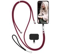 moex Unleash for Honor 400 Lite Mobile Phone Strap for Hanging Without Case, Mobile Phone Chain with Carabiner, Removable Mobile Phone Neck Strap, Strap Chain with Pad for Mobile Phone Case, Red