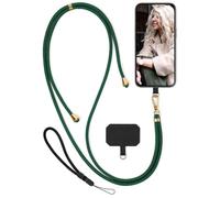 moex Unleash for OnePlus North 5 Mobile Phone Strap for Hanging without Case, Universal Mobile Phone Chain with Carabiner, Removable Mobile Phone Strap, Chain with Pad for Mobile Phone Case, Green