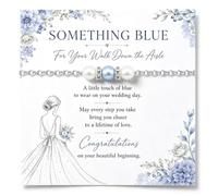 MOEXUKO Something Blue Pearl Anklet for Bride Accessories Wedding Gifts | Bridal Shower Gifts for Bride To Be Gifts Wedding Accessories Something Blue Before i Do Mother of The Bride Gift