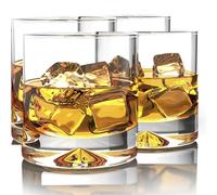 Mofado. Crystal Old Fashioned Whiskey Glasses - 10oz (Set of 4) - Perfect Weight and Sturdy/Barware for Scotch, Bourbon, Manhattans, Old Fashioned Cocktails - Gift for Birthdav Wedding