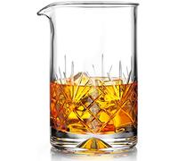 Mofado Weighted Crystal Cocktail Mixing Glass - 24oz 710ml - Thick, Stable, Heavy Hand Blown Crystal - Premium Seamless Design - Professional Quality