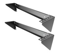 Mofangtech 2 Pcs of 2U Folding 19 Inches Cold Rolled Steel Wall Mountable Simple Vertical Rack and Networking Euipment Rack Including Hardware for Assembly (2U100-2PC)