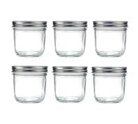MoFarbe 300ML Overnight Oats Containers with Lids: Glass Mason Jars Mouth Canning Jar For Storage, Canning, Pickling, Preserving, Fermenting, DIY Crafts (300, Millilitres)