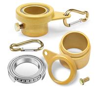 MOFEEZ Flagpole Rotating Rings,360 Degree Anti-Wrap Flag Mounting Rings with Bearings for 7/10" -1" Diameter Flag Pole Tangle Free (Pack of 2-Gold)