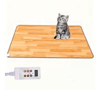 MOFGOE Heated Floor Mats, Radiant Floor Heater with 60 Gear Adjustment Temperature, Foot Warmer with 12H Timing, for Yoga,Light Wood Grain,160 * 240cm