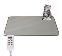 MOFGOE Heated Floor Mats, Radiant Floor Heater with 60 Gear Adjustment Temperature, Foot Warmer with 12H Timing, for Yoga,Light Gray,50 * 200cm