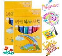 MOFIC 12Pcs DIY Bubble Popcorn Drawing Pens, Puffy Bubble Pen Puffy 3D Art Safe Pen, Popcorn Pens, Magics Colour DIY Bubble Popcorn Drawing Pens for Greeting Birthday (B)