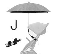 MOFIC Baby Stroller Parasol, Universal Baby Pram Umbrella with with Adjustable Clamp, Pushchair Parasol with 50+ UV Protection, Pram Parasol for Infant, Waterproof Umbrella for Stroller, Buggy (Gray)