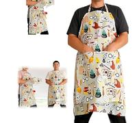 MOFIC Funny Apron, New Chef's Prank Apron, Creative Prank Aprons For Men, Gag Gift Apron,Surprise Hiding In The Pocket Gifts (E)