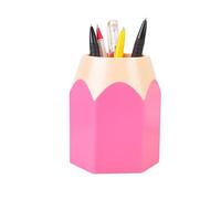 MOFIC Playful Pink Plastic Pen Pot, Stationery Organizer, Pastel Color Family, CADDY, 8.5x6.5x10.5cm, 45g