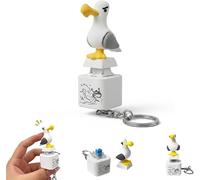 MOFIC Seagull Mine Sound Button Keychain, Rechargeable Keyboard Clicker with Real Sound and LED Light, Portable Novelty Keyring, Funny Interactive Desk Stress Relief Toy Gifts for Adults