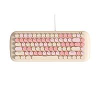 MOFII Glowing Mechanical 84-Key Keyboard with Mixed Colors, Offering Wireless Bluetooth and Wired Modes, Tailored for Women in Office and Gaming Use