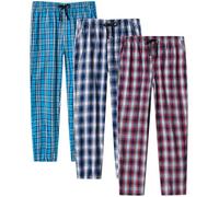 MoFiz Men's Pyjama Bottoms Trousers Cotton Plaid Sleep Lounge Pants | Skin friendly, Breathable, 100% Cotton, Checked, PJ Bottoms, Pyjama Trousers, Sleepwear, Loungewear, Home, Casual Wear.