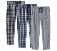 MoFiz Men's Pyjama Bottoms Trousers Cotton Plaid Sleep Lounge Pants | Skin friendly, Breathable, 100% Cotton, Checked, PJ Bottoms, Pyjama Trousers, Sleepwear, Loungewear, Home, Casual Wear.